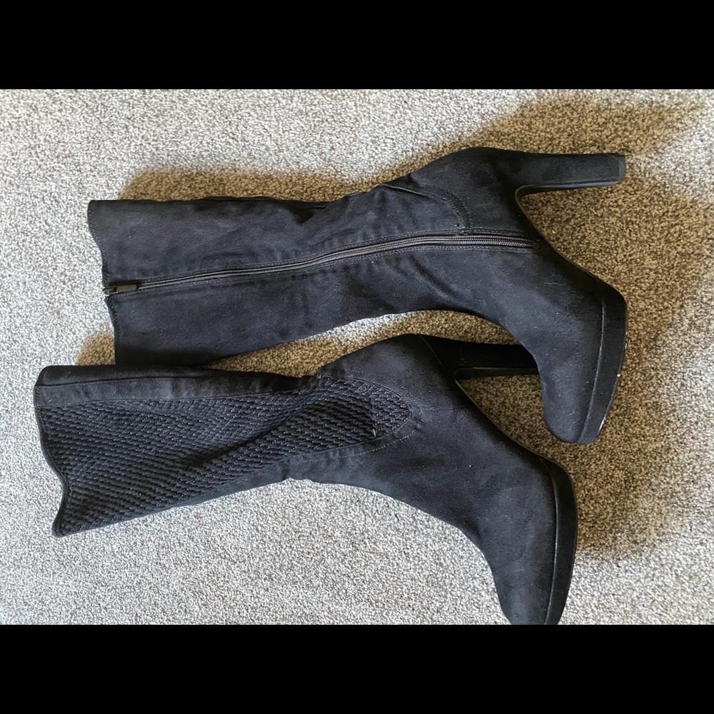 Faux suede boots